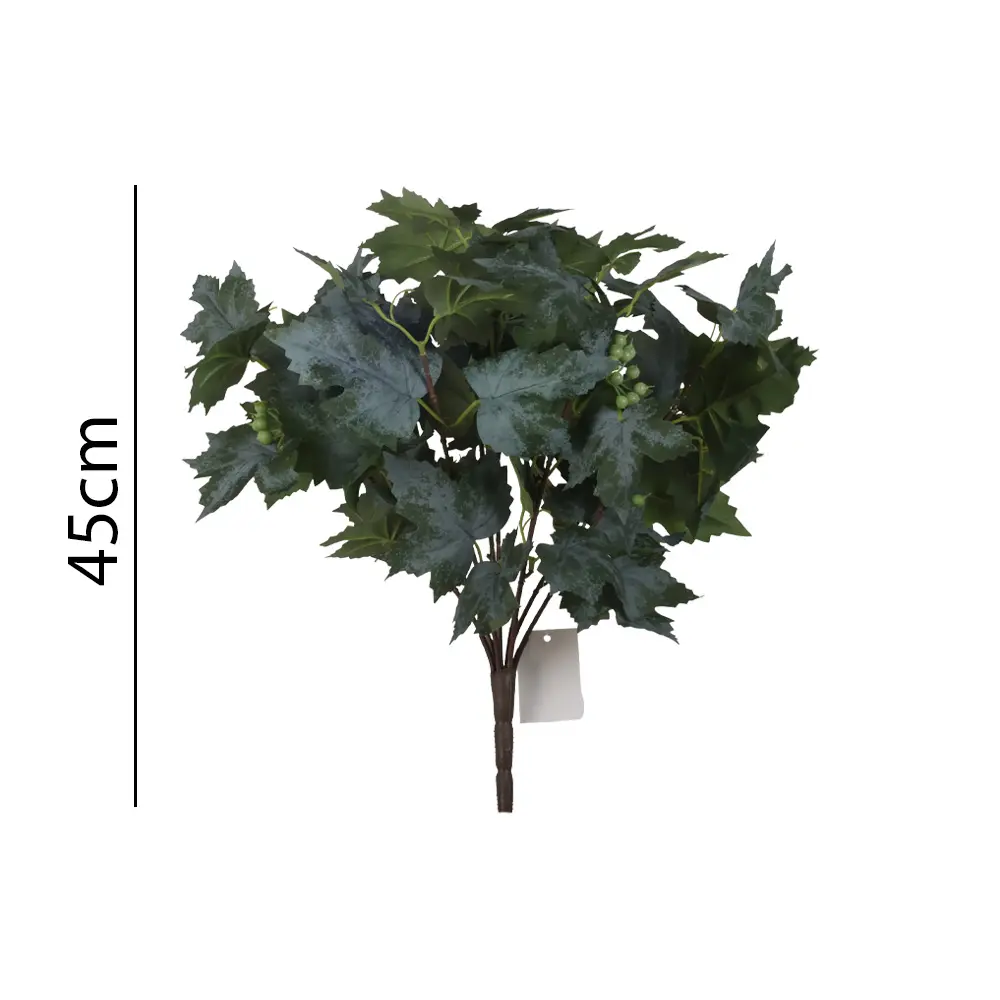 Ramo hoja parra artificial45cm 9头带果葡萄叶45cm