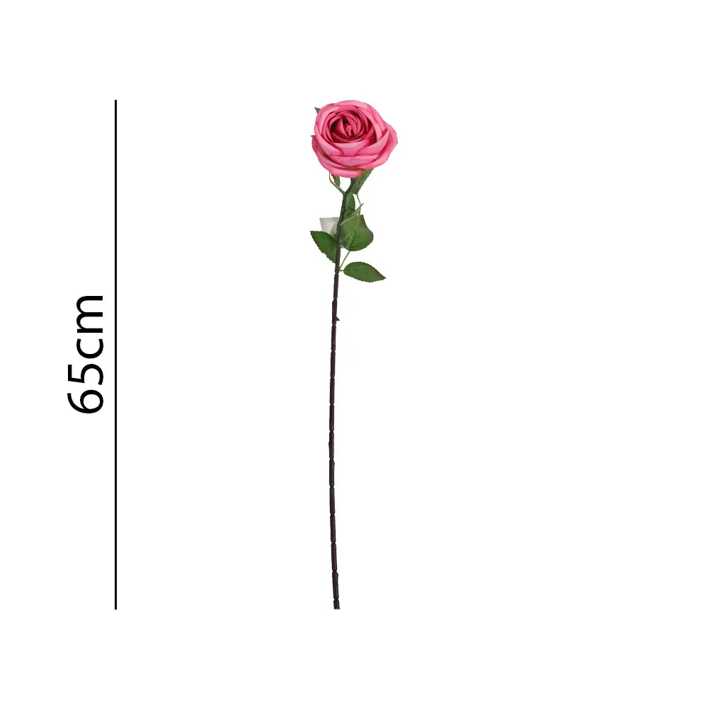 Vara rosa artificial 单支玫65CM