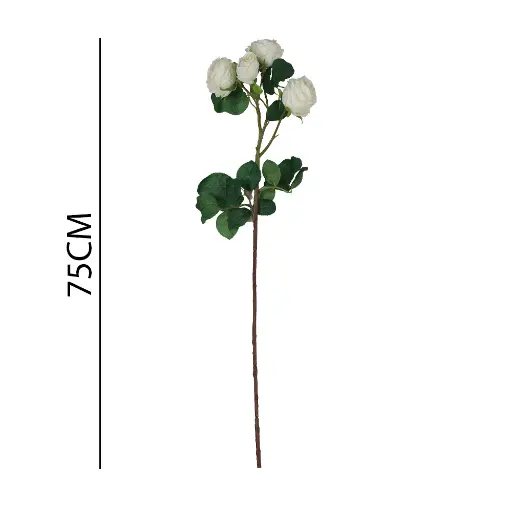 [631137] Vara rosa artificial 70cm单支4头米兰玫瑰