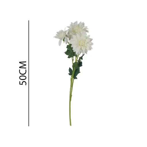 [631138] Vara flor artificial 51cm 短枝3头奇异小丽花
