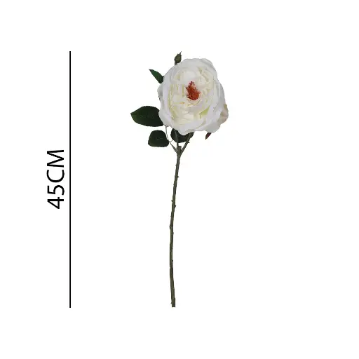 [631168] Vara flor rosa artificial 45cm 小单枝罗马茶玫