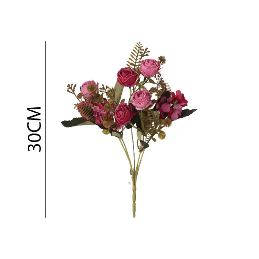 [631248] Ramo flor artificial 焦边小乔30CM
