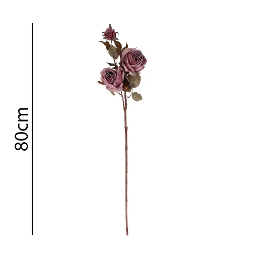 [631395] Vara rosa artificial otoño 80cm