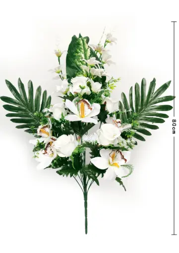 [6101094] Ramo flor artificial 14头惠兰酒杯玫
